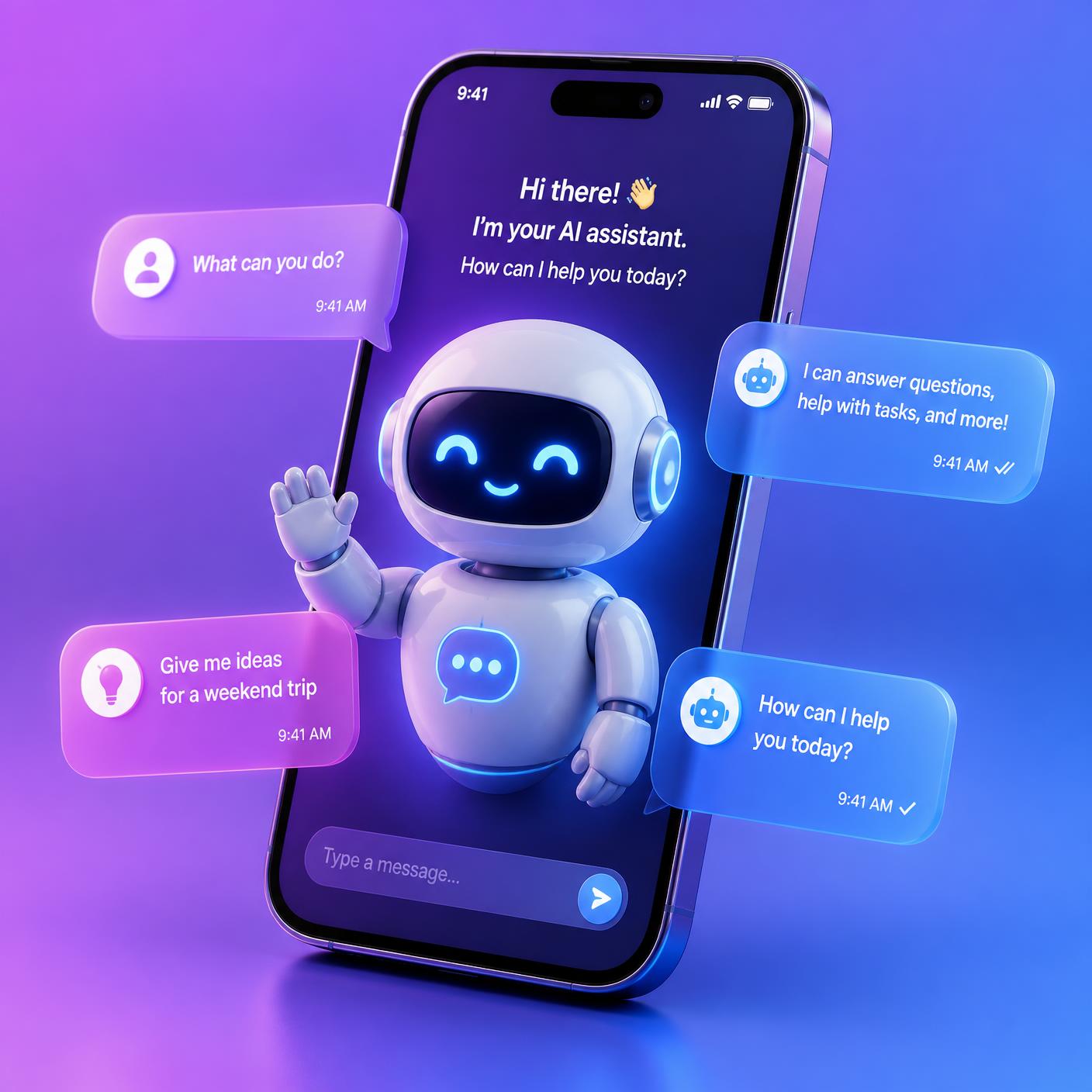 AI chatbot on mobile