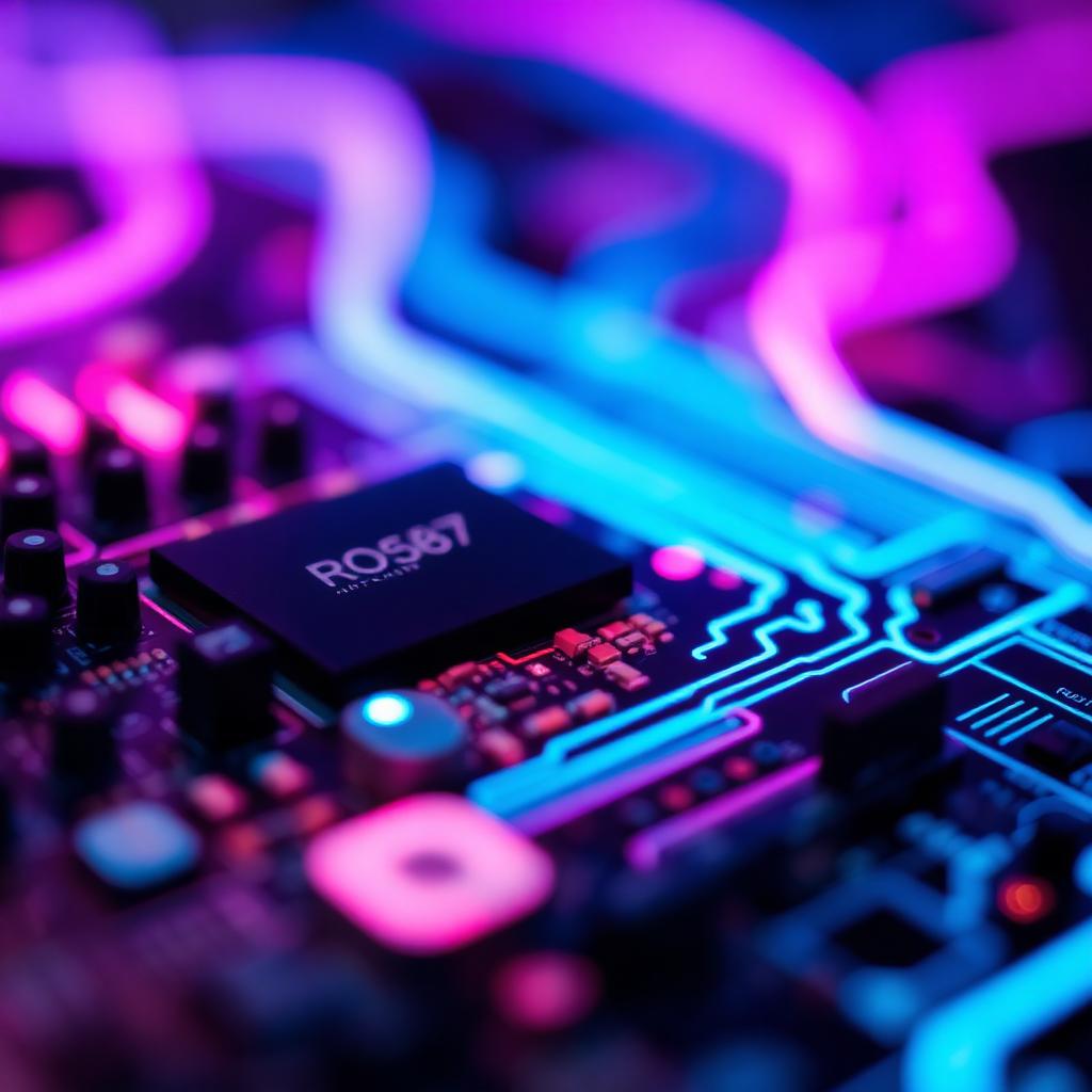 Glowing circuit board